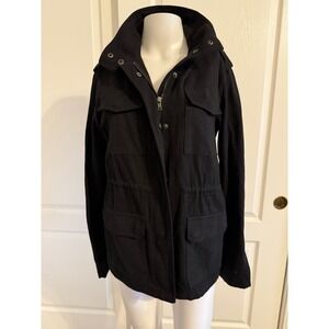 Men's Size Small 100% Cotton Black Jacket -Zip up with Pockets NWT